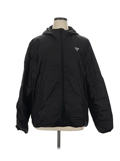 Pre-owned Guess Windbreaker Jacket In Black
