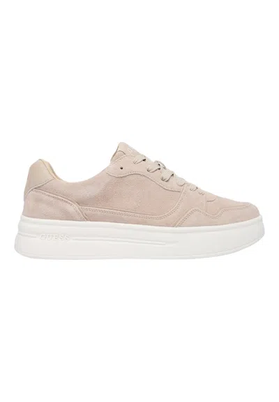 Guess Winno Sneaker Mixed Suede Man  In Pink