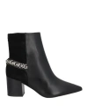 Guess Woman Ankle Boots Black Size 10 Soft Leather
