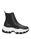 Guess Woman Ankle Boots Black Size 5 Synthetic Fibers, Textile Fibers In Black