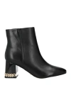 GUESS GUESS WOMAN ANKLE BOOTS BLACK SIZE 8 LEATHER