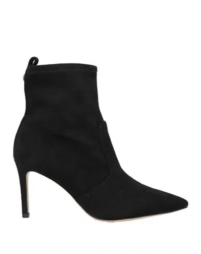 Guess Woman Ankle Boots Black Size 8 Textile Fibers