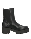 Guess Woman Ankle Boots Black Size 8 Textile Fibers