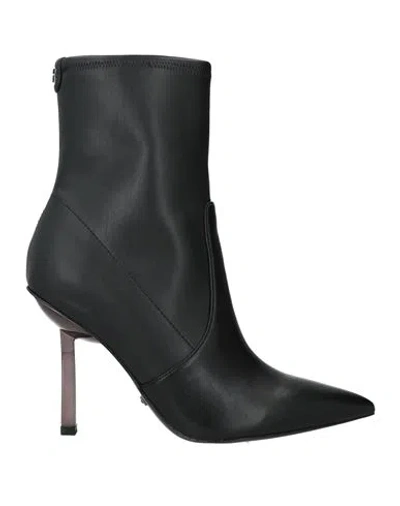 Guess Woman Ankle Boots Black Size 8 Textile Fibers
