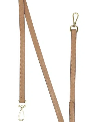Guess Woman Bag Strap Beige Size - Leather In Sand