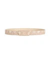 Guess Woman Belt Beige Size 36 Polyester In Neutral