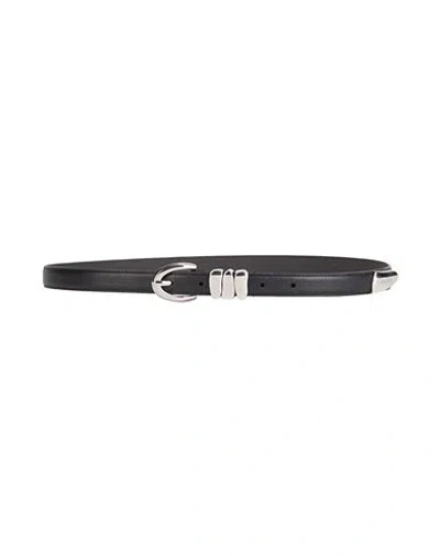 Guess Woman Belt Black Size M Textile Fibers