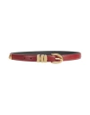 Guess Woman Belt Burgundy Size M Textile Fibers