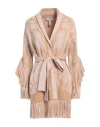 Guess Woman Cardigan Camel Size L Acrylic, Polyester In Beige