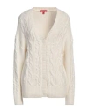 Guess Woman Cardigan White Size M Polyamide, Acrylic, Wool