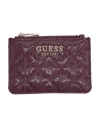 Guess Woman Coin Purse Plum Size - Polyurethane