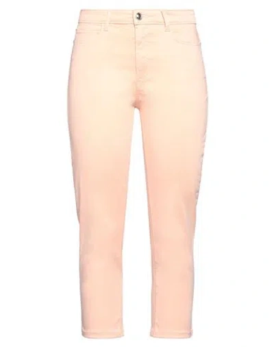 Guess Woman Cropped Pants Salmon Pink Size 31 Tencel Lyocell, Cotton, Elastomultiester, Elastane