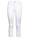 Guess Woman Pants White Size 24 Tencel Lyocell, Cotton, Elastomultiester, Elastane In White