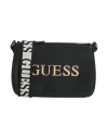 Guess Woman Cross-body Bag Black Size - Polyurethane In Black