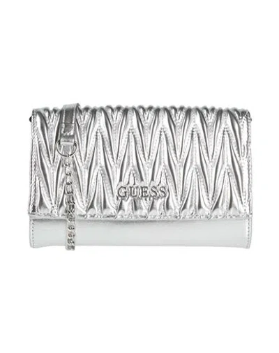 Guess Woman Cross-body Bag Silver Size - Polyurethane