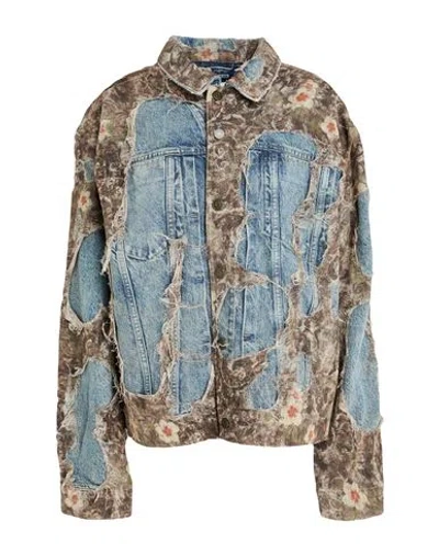 Guess Woman Denim Outerwear Blue Size L Cotton