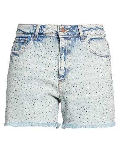 Guess Woman Denim Shorts Blue Size 25 Cotton