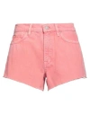 Guess Woman Denim Shorts Pink Size 30 Cotton In Pink