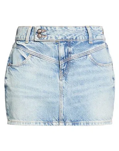Guess Woman Denim Skirt Blue Size 26 Cotton
