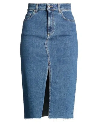 Guess Woman Denim Skirt Blue Size S Cotton, Elastane