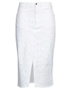 Guess Woman Denim Skirt White Size 29 Cotton, Elastane In White