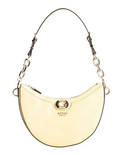 Guess Woman Handbag Pastel Yellow Size - Polyurethane