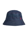 Guess Woman Hat Blue Size Onesize Cotton In Blue