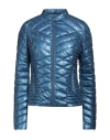 Guess Woman Jacket Blue Size S Polyurethane