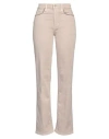GUESS GUESS WOMAN JEANS BEIGE SIZE 30W-35L COTTON, POLYESTER, ELASTANE