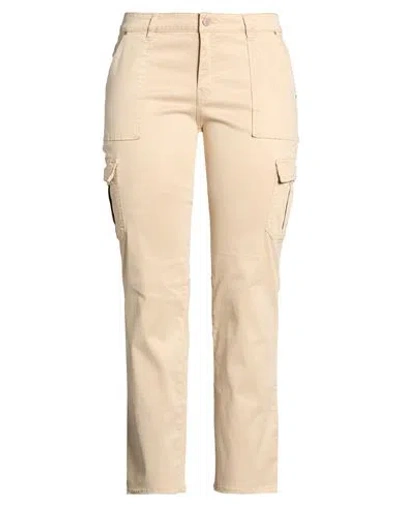 Guess Woman Jeans Beige Size L-31l Lyocell, Cotton, Elastomultiester, Elastane In Neutral