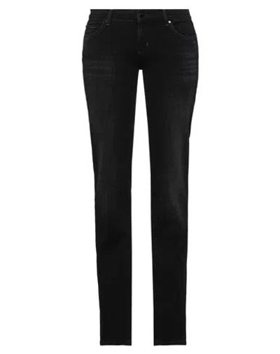 GUESS GUESS WOMAN JEANS BLACK SIZE 27 COTTON, RECYCLED POLYESTER, MODAL, ELASTANE