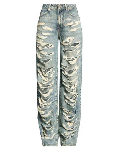 Guess Woman Jeans Blue Size 24w-34l Cotton, Hemp