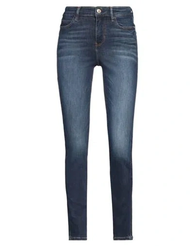 Guess Woman Jeans Blue Size 28w-29l Cotton, Elastomultiester, Elastane