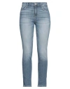 Guess Woman Jeans Blue Size 28w-32l Cotton, Elastomultiester, Elastane In Blue
