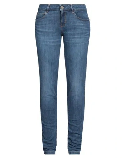 Guess Woman Jeans Blue Size 25w-32l Cotton, Polyester, Lyocell, Elastane