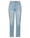 Guess Woman Jeans Blue Size 25w-32l Recycled Cotton, Recycled Polyester, Elastane In Blue