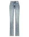 Guess Woman Denim Pants Blue Size 28w-30l Cotton In Blue