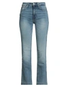 Guess Woman Jeans Blue Size 32w-32l Cotton, Polyester, Elastane In Blue
