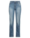 Guess Woman Jeans Blue Size 32w-32l Cotton, Polyester, Elastane In Blue