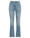 Guess Woman Jeans Blue Size 28w-32l Cotton, Elastomultiester, Elastane In Blue