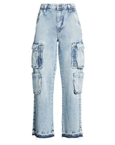 Guess Woman Jeans Blue Size 28w-30l Cotton, Lyocell