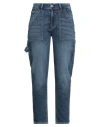 Guess Woman Jeans Blue Size 29w-30l Cotton, Polyester, Polyurethane In Blue