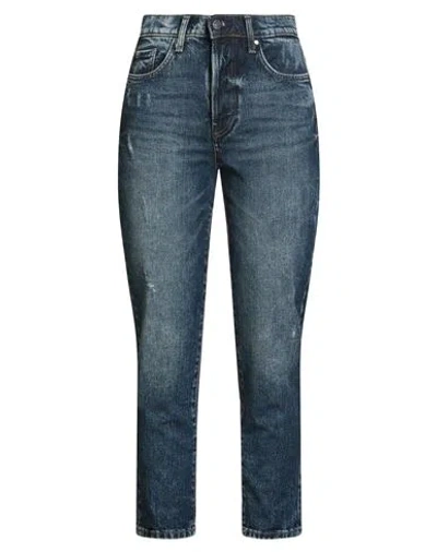 Guess Woman Jeans Blue Size 30 Cotton, Elastane