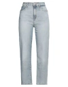Guess Woman Denim Pants Blue Size 28w-30l Cotton In Blue