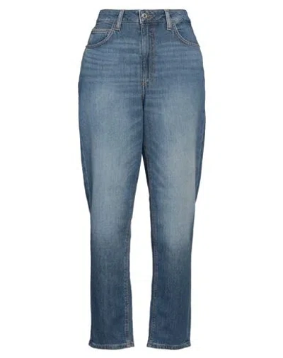 GUESS GUESS WOMAN JEANS BLUE SIZE 31W-29L COTTON, POLYESTER, ELASTANE