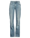 Guess Woman Denim Pants Blue Size 28w-30l Cotton In Blue