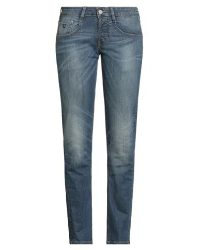 Guess Woman Jeans Blue Size 32w-32l Cotton, Elastane
