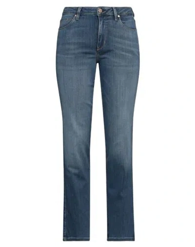 Guess Woman Jeans Blue Size 32w-32l Cotton, Lyocell, Modal, Polyester, Elastane