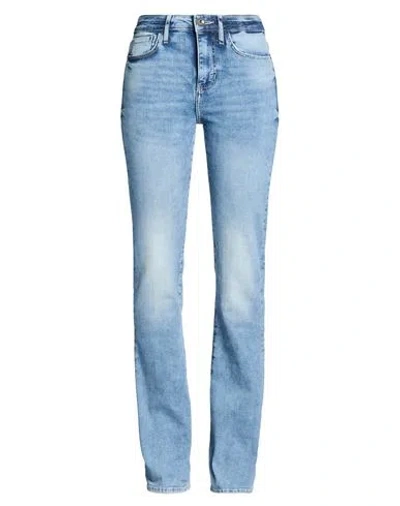 Guess Woman Jeans Blue Size 32w-32l Cotton, Polyester, Elastomultiester, Elastane