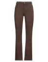 Guess Woman Jeans Chocolate Brown Size 32 Cotton, Elastane
